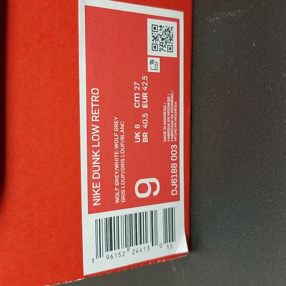 Nike Dunk Low Retro " Wolf Grey" - Picture 9 of 9